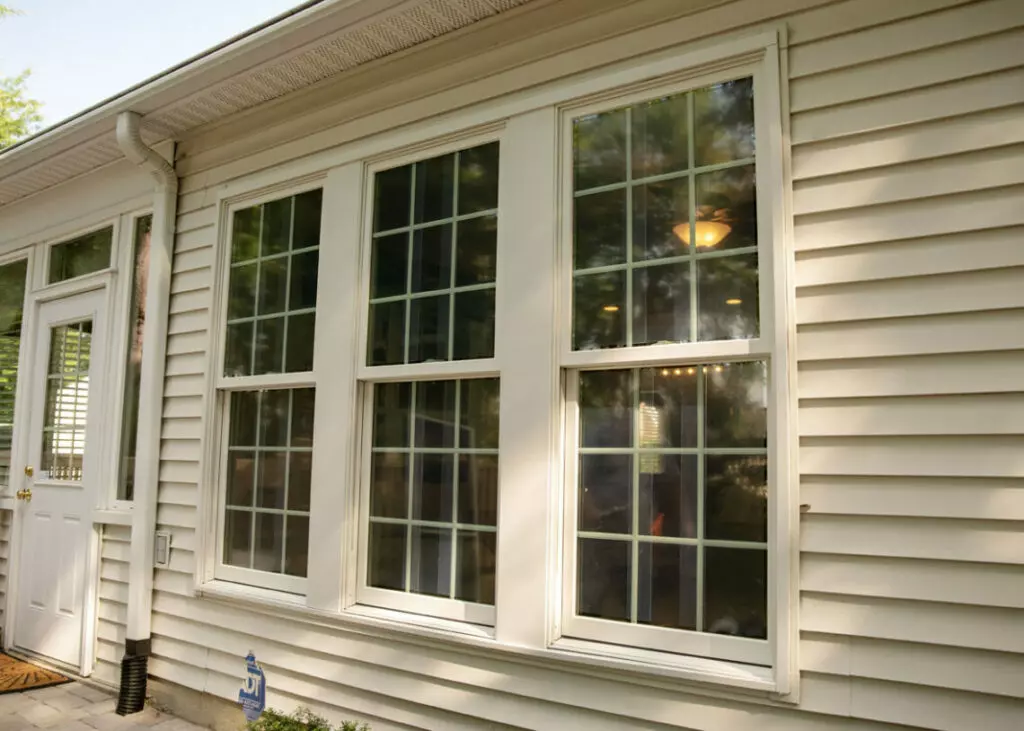 Newly-installed Renewal by Andersen double-hung windows